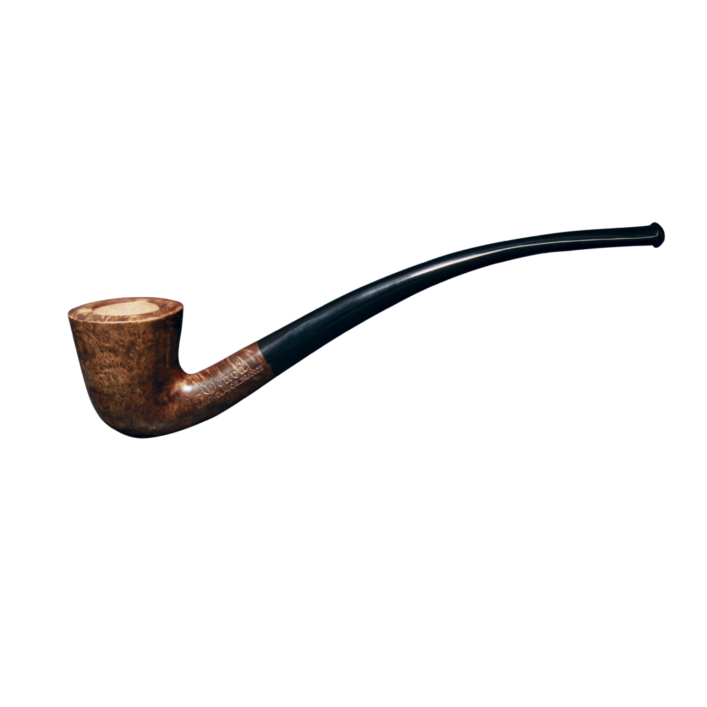 Pipe Mini Liseuse 02 Brune en bruyère, forme courbe