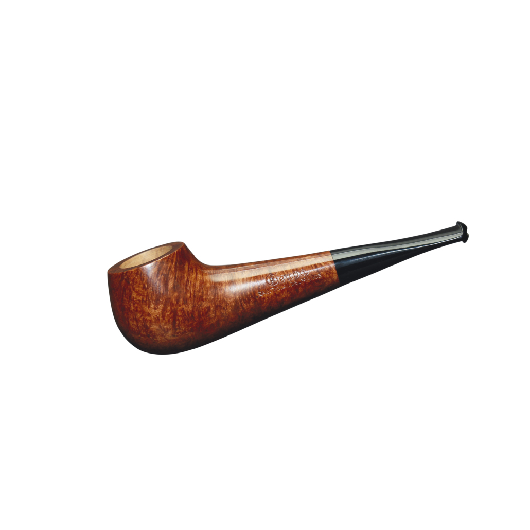 Pipe Plume 504 Bordeaux en bruyère, silhouette inspirée d’une goutte d’eau