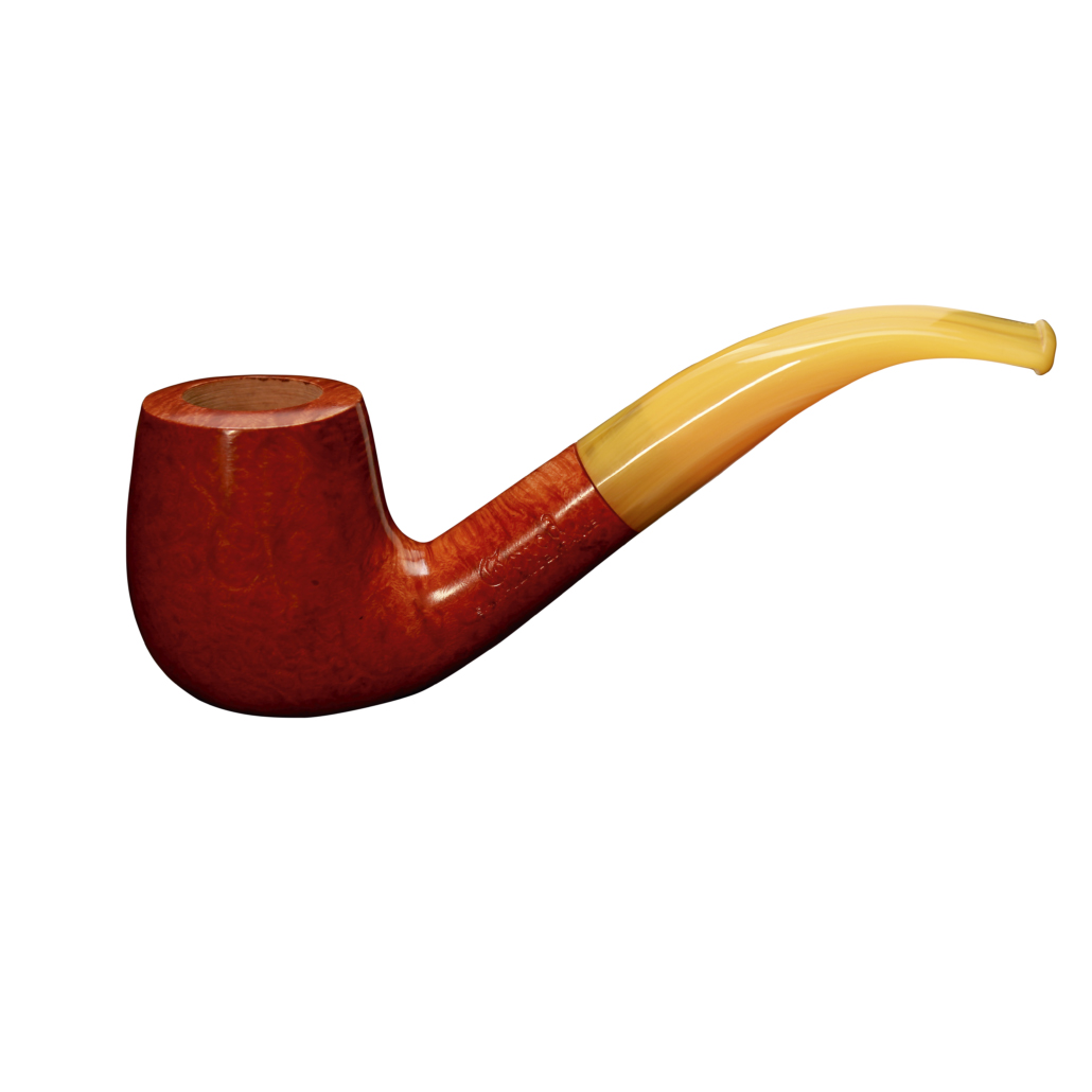 Pipe Soleil Levant 606 en bruyère, forme billard courbe