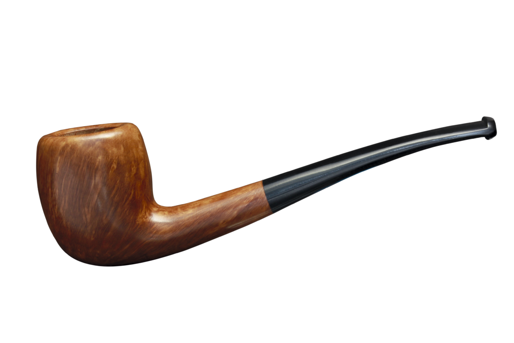 Pipe Plume Naturelle 144 en bruyère, forme quart-courbe