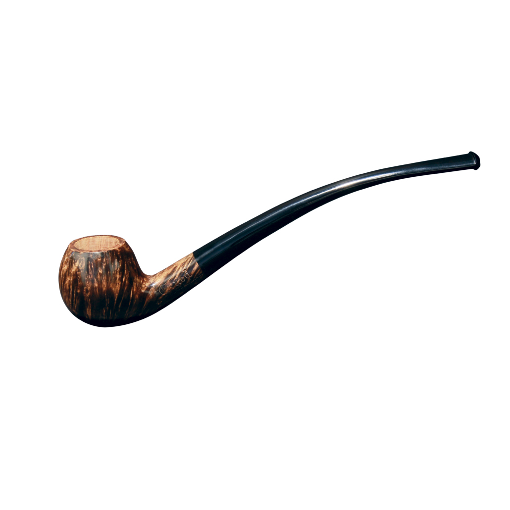 Pipe Mini Liseuse 03 Brune en bruyère, forme courbe