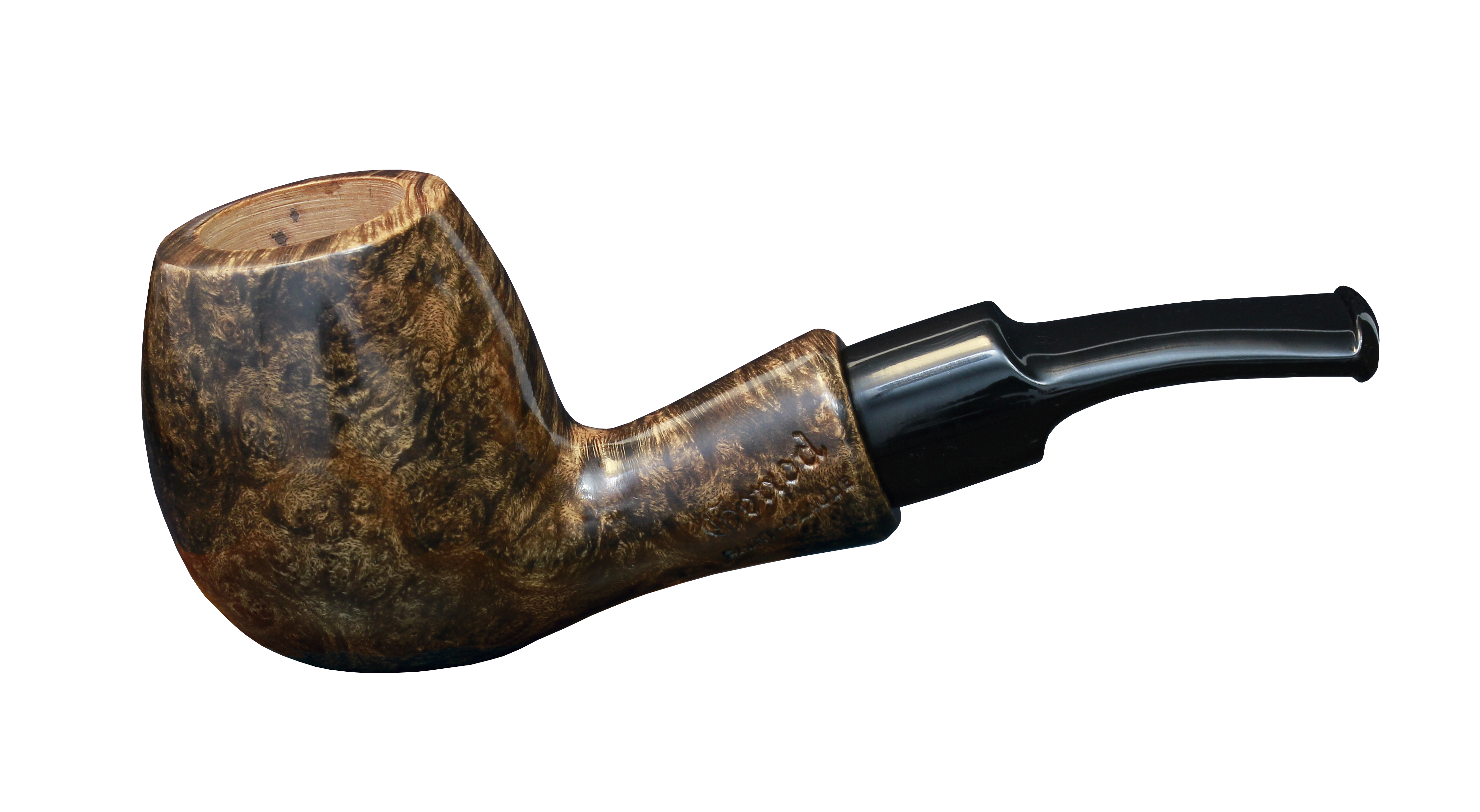 Pipe Brûle-Gueule 04 Brun en bruyère, forme demi-courbe