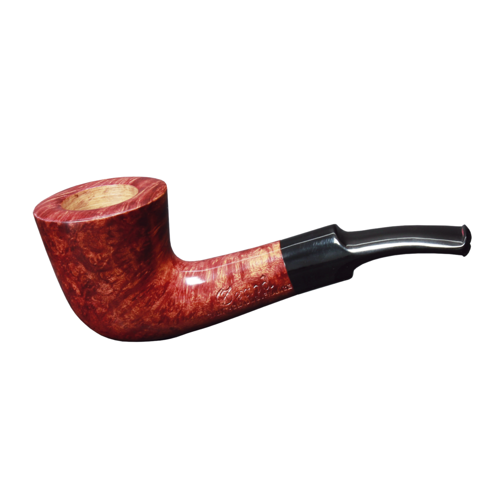 Pipe Brûle-gueule 14 Rouge en bruyère, forme dublin courte, demi-cintrée