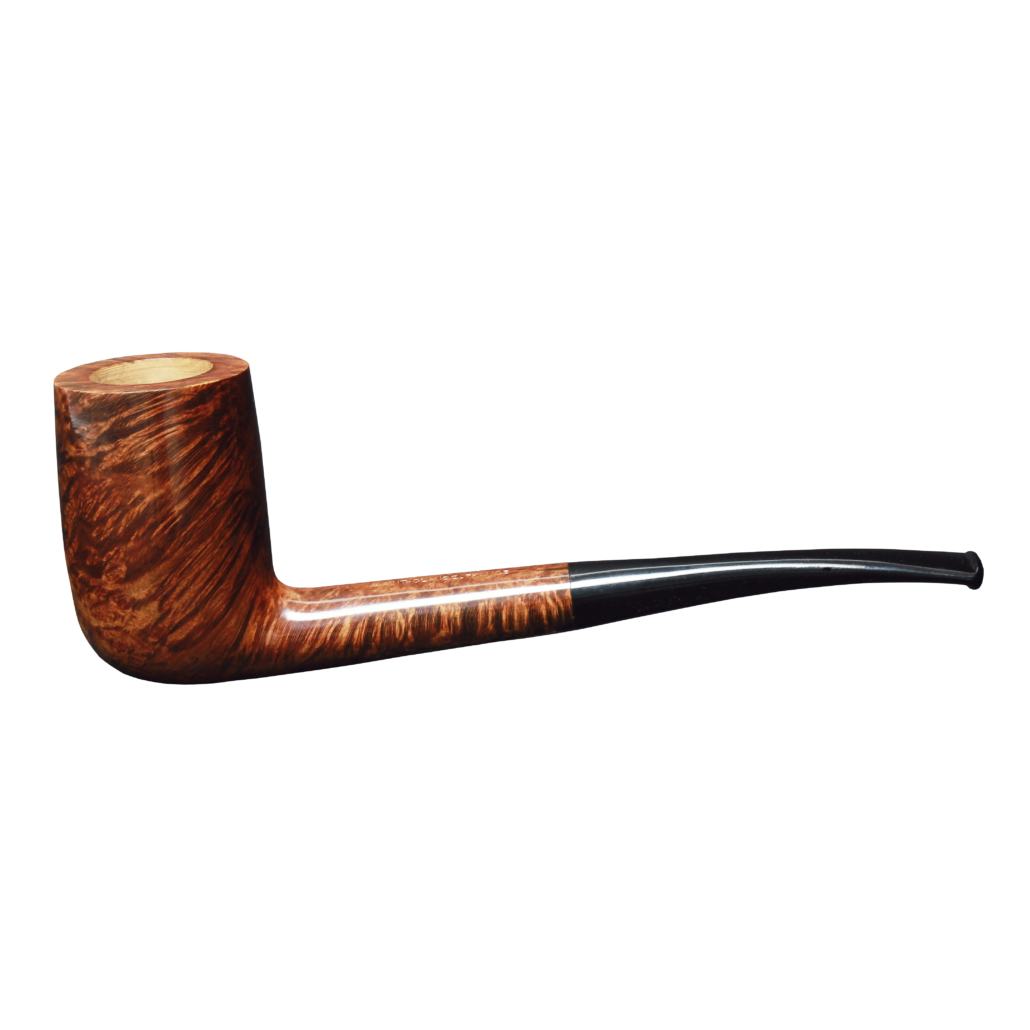 Pipe Fauve 726 en bruyère, forme billard, tuyau légèrement courbé